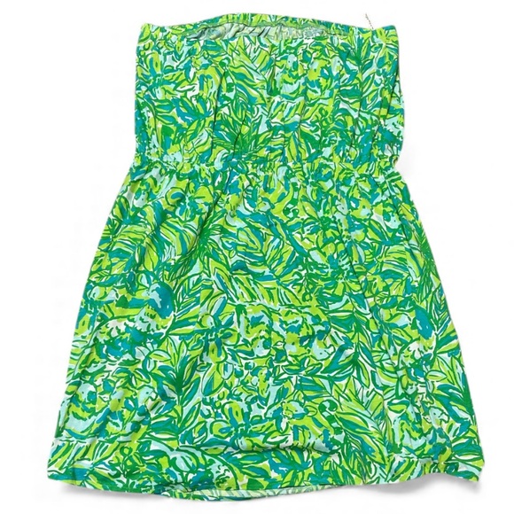 Lilly Pulizter Windsor Fresh Citrus Dress in Green Parrot - Picture 5 of 7